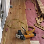 Project F: New hardwood floors being installed